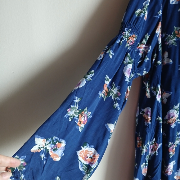 Umgee Blue Floral Tunic or Dress  Size XL - Picture 7 of 11